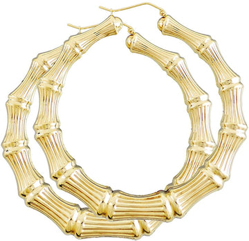 Bamboo Hoop Earring