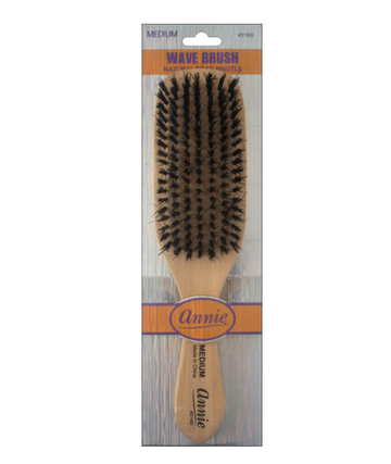 Annie Medium Wave Boar Bristle Brush Light Brown